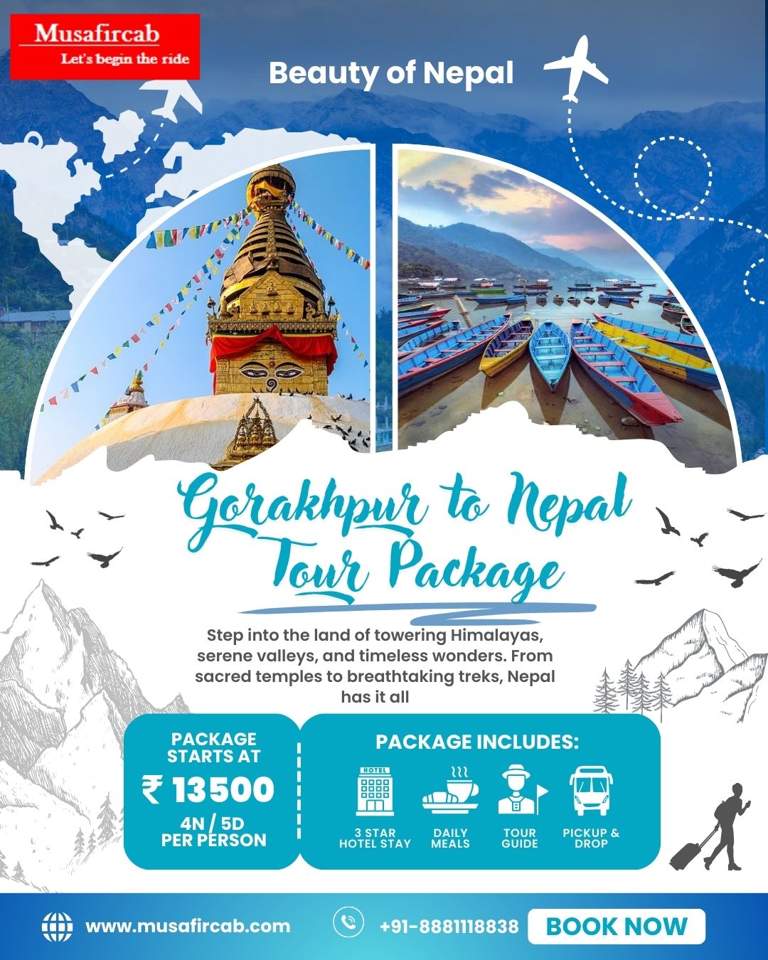 Gorakhpur to Nepal Tour Package